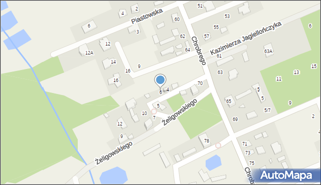 Łbiska, Żeligowskiego Lucjana, gen., 6, mapa Łbiska