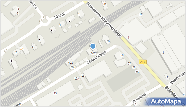 Lębork, Żeromskiego Stefana, 60C, mapa Lębork