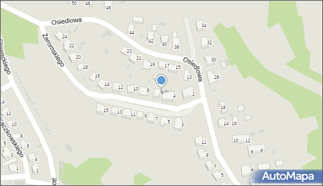 Lesko, Żeromskiego Stefana, 6, mapa Lesko