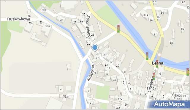 Leśna, Żeromskiego Stefana, 19, mapa Leśna