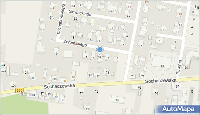 Leszno, Żeromskiego Stefana, 3A, mapa Leszno