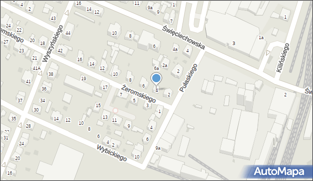 Leszno, Żeromskiego Stefana, 4, mapa Leszno