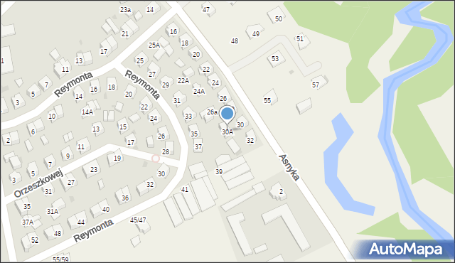 Lidzbark, Żeromskiego Stefana, 30A, mapa Lidzbark