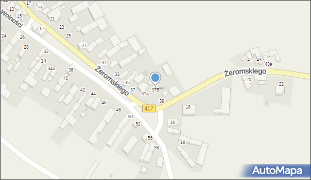 Lisięcice, Żeromskiego Stefana, 37B, mapa Lisięcice