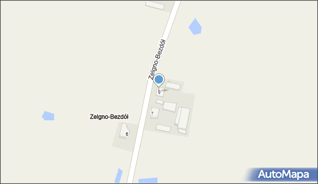 Liznowo, Zelgno-Bezdół, 9, mapa Liznowo