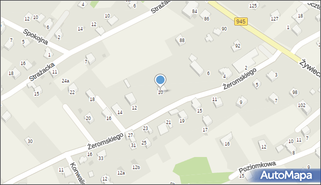 Łodygowice, Żeromskiego Stefana, 10, mapa Łodygowice