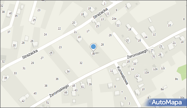 Łodygowice, Żeromskiego Stefana, 30, mapa Łodygowice