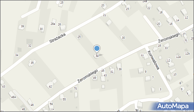 Łodygowice, Żeromskiego Stefana, 34, mapa Łodygowice