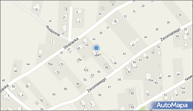 Łodygowice, Żeromskiego Stefana, 48A, mapa Łodygowice