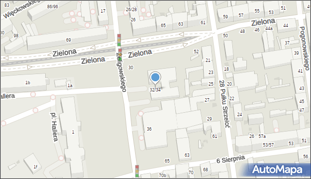 Łódź, Żeligowskiego Lucjana, gen., 32/34, mapa Łodzi