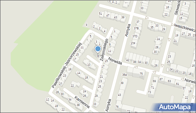 Lubin, Żeromskiego Stefana, 6, mapa Lubin