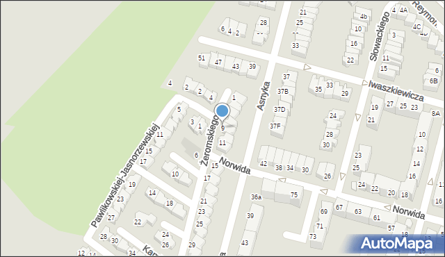 Lubin, Żeromskiego Stefana, 9, mapa Lubin