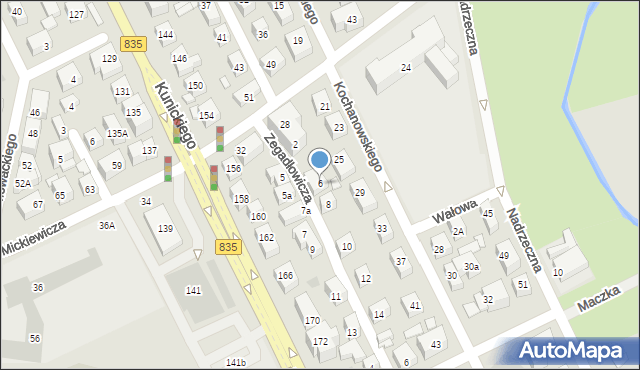 Lublin, Zegadłowicza Emila, 6, mapa Lublina