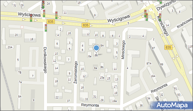 Lublin, Żeromskiego Stefana, 6b, mapa Lublina