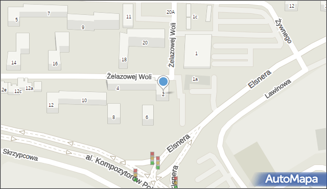 Lublin, Żelazowej Woli, 2, mapa Lublina