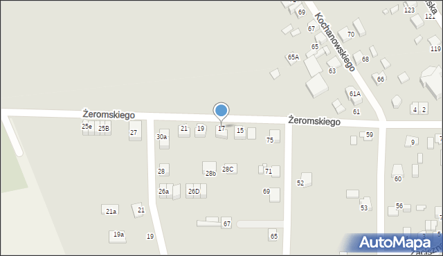 Lubliniec, Żeromskiego Stefana, 17, mapa Lubliniec