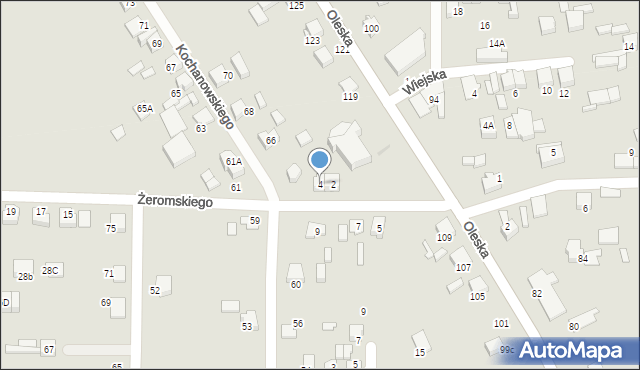 Lubliniec, Żeromskiego Stefana, 4, mapa Lubliniec