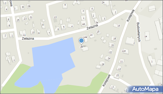 Lubsko, Żelazna, 16, mapa Lubsko