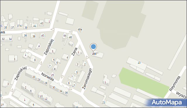 Lubsko, Żeromskiego Stefana, 48b, mapa Lubsko