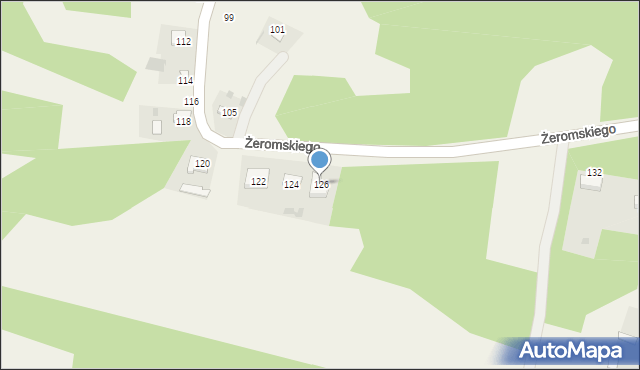 Majków, Żeromskiego Stefana, 126, mapa Majków