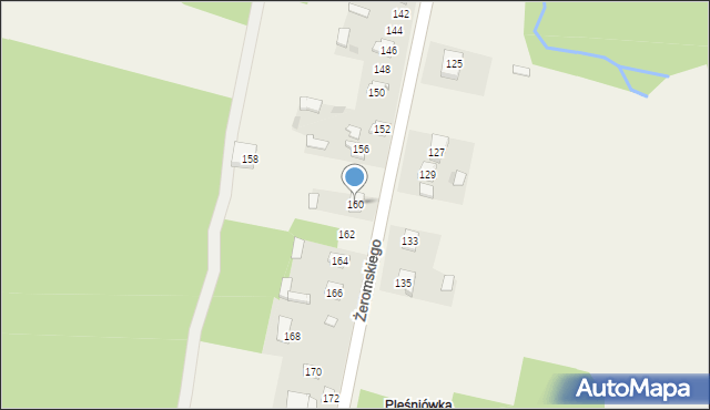 Majków, Żeromskiego Stefana, 160, mapa Majków