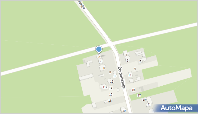 Majków, Żeromskiego Stefana, 2, mapa Majków