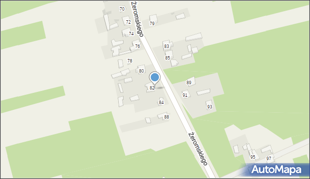 Majków, Żeromskiego Stefana, 82a, mapa Majków