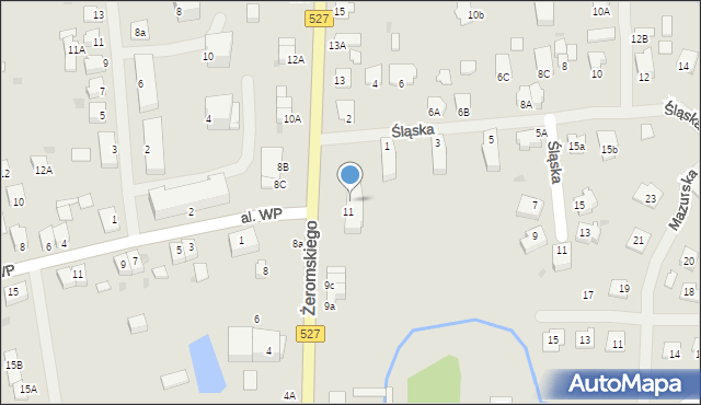 Morąg, Żeromskiego Stefana, 11B, mapa Morąg