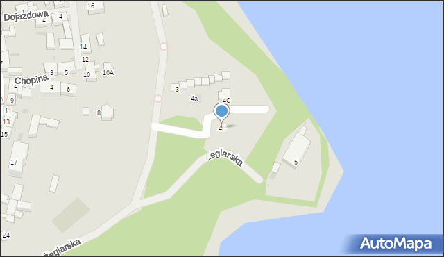 Moryń, Żeglarska, 4F, mapa Moryń