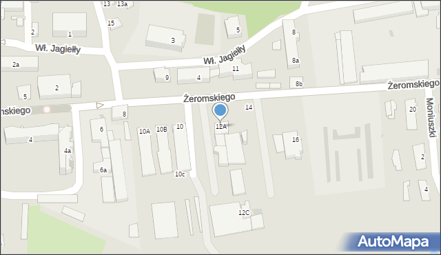 Nidzica, Żeromskiego Stefana, 12A, mapa Nidzica
