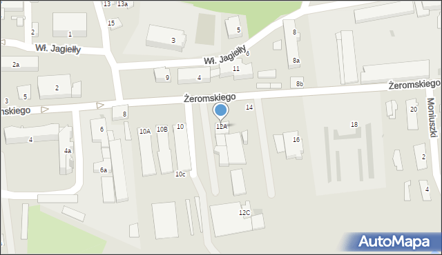 Nidzica, Żeromskiego Stefana, 12A, mapa Nidzica