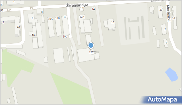 Nidzica, Żeromskiego Stefana, 12C, mapa Nidzica