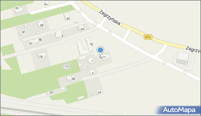 Nieporęt, Zegrzyńska, 7A, mapa Nieporęt