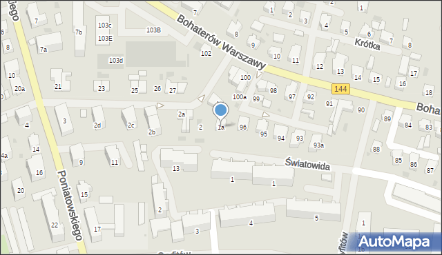 Nowogard, Żeromskiego Stefana, 1a, mapa Nowogard
