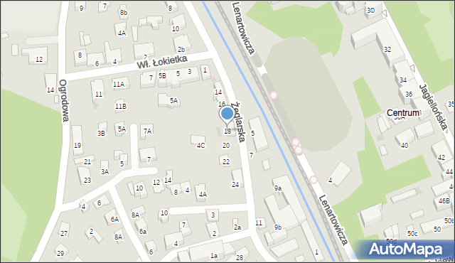 Nowy Sącz, Żeglarska, 18, mapa Nowego Sącza