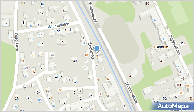 Nowy Sącz, Żeglarska, 5, mapa Nowego Sącza