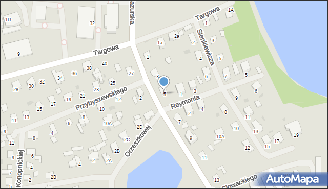 Olecko, Żeromskiego Stefana, 5, mapa Olecko