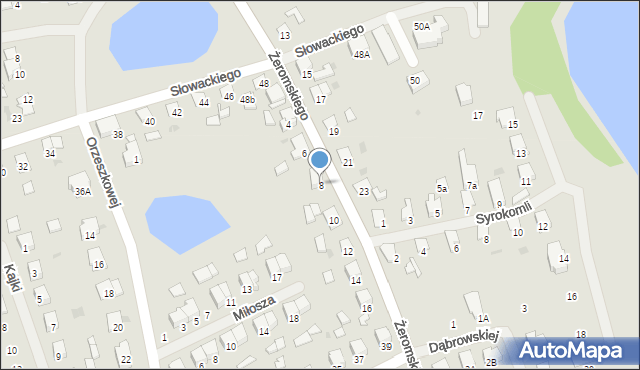 Olecko, Żeromskiego Stefana, 8, mapa Olecko