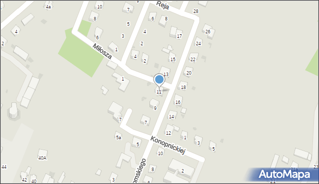 Opatów, Żeromskiego Stefana, 11, mapa Opatów