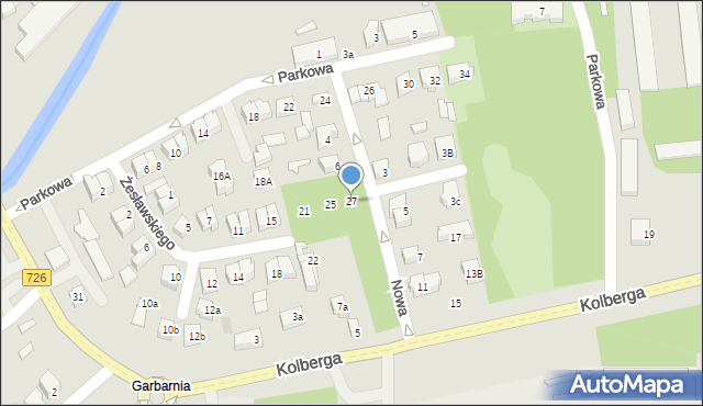 Opoczno, Żesławskiego, mjr., 27, mapa Opoczno