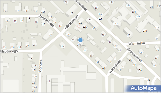 Ostróda, Żeromskiego Stefana, 29, mapa Ostróda