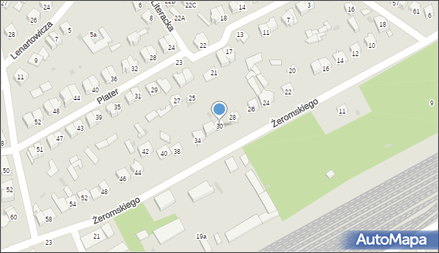 Ostrołęka, Żeromskiego Stefana, 30, mapa Ostrołęka