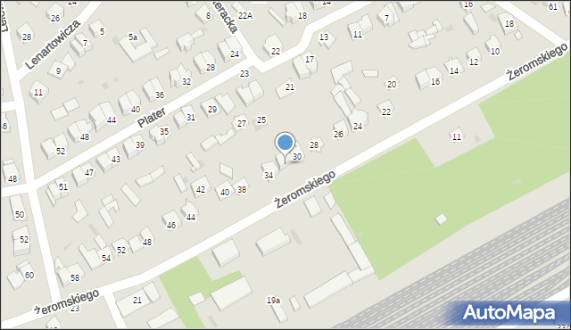 Ostrołęka, Żeromskiego Stefana, 32, mapa Ostrołęka