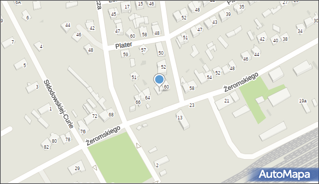 Ostrołęka, Żeromskiego Stefana, 62, mapa Ostrołęka