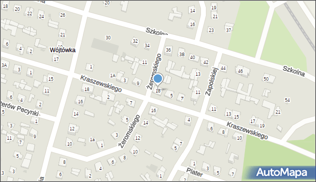 Ostrów Mazowiecka, Żeromskiego Stefana, 18, mapa Ostrów Mazowiecka