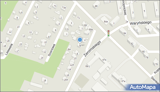 Ostrowiec Świętokrzyski, Żeromskiego Stefana, 6, mapa Ostrowiec Świętokrzyski