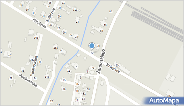 Ostrowiec Świętokrzyski, Żeromskiego Stefana, 72, mapa Ostrowiec Świętokrzyski