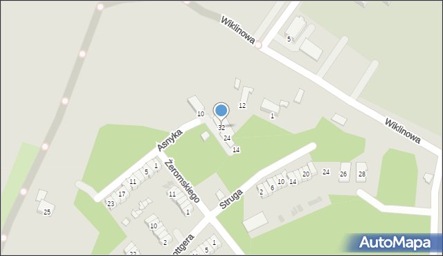 Oświęcim, Żeromskiego Stefana, 32, mapa Oświęcimia