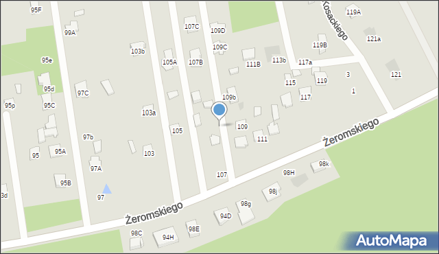 Otwock, Żeromskiego Stefana, 103f, mapa Otwock