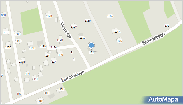 Otwock, Żeromskiego Stefana, 121, mapa Otwock